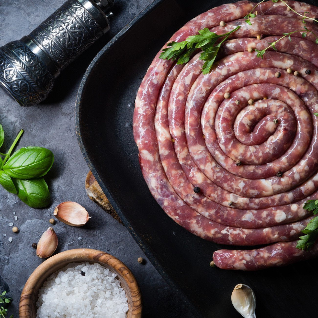 Cheese & Parsley Thin Rope Sausage